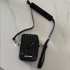 Cassia 

Black Croc-Embossed Crossbody Bag